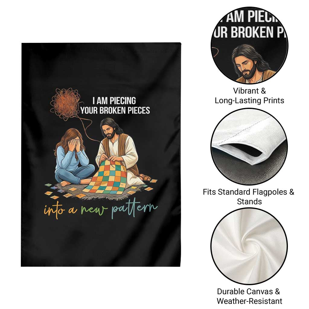 I Am Piecing Your Broken Pieces Christian Healing Garden Flag Jesus Comfort Faith Restoration Inspirational Gift TS02 Print Your Wear