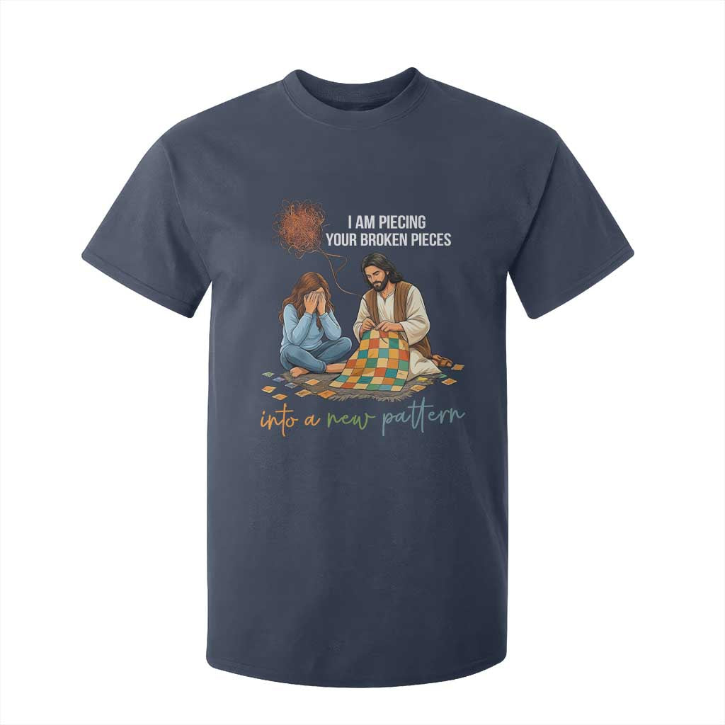 I Am Piecing Your Broken Pieces Christian Healing T Shirt For Kid Jesus Comfort Faith Restoration Inspirational Gift TS02 Navy Print Your Wear