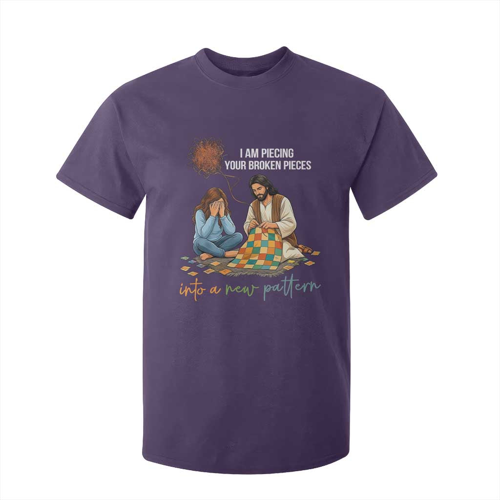 I Am Piecing Your Broken Pieces Christian Healing T Shirt For Kid Jesus Comfort Faith Restoration Inspirational Gift TS02 Purple Print Your Wear