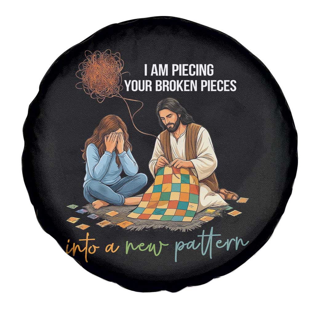 I Am Piecing Your Broken Pieces Christian Healing Spare Tire Cover Jesus Comfort Faith Restoration Inspirational Gift TS02 Print Your Wear