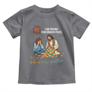 I Am Piecing Your Broken Pieces Christian Healing Toddler T Shirt Jesus Comfort Faith Restoration Inspirational Gift TS02 Charcoal Print Your Wear