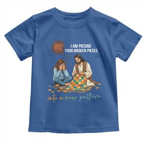 I Am Piecing Your Broken Pieces Christian Healing Toddler T Shirt Jesus Comfort Faith Restoration Inspirational Gift TS02 Royal Blue Print Your Wear