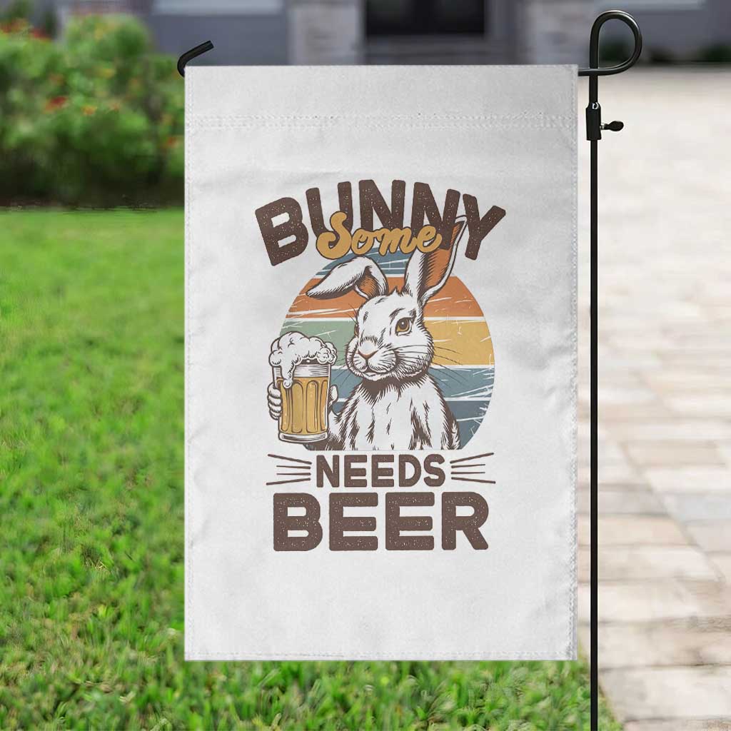 Some Bunny Needs Beer Funny Easter Drinking Humor Garden Flag Retro Rabbit Beer Lover Gift TS02 Print Your Wear