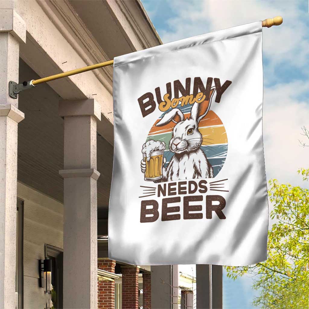Some Bunny Needs Beer Funny Easter Drinking Humor Garden Flag Retro Rabbit Beer Lover Gift TS02 Print Your Wear