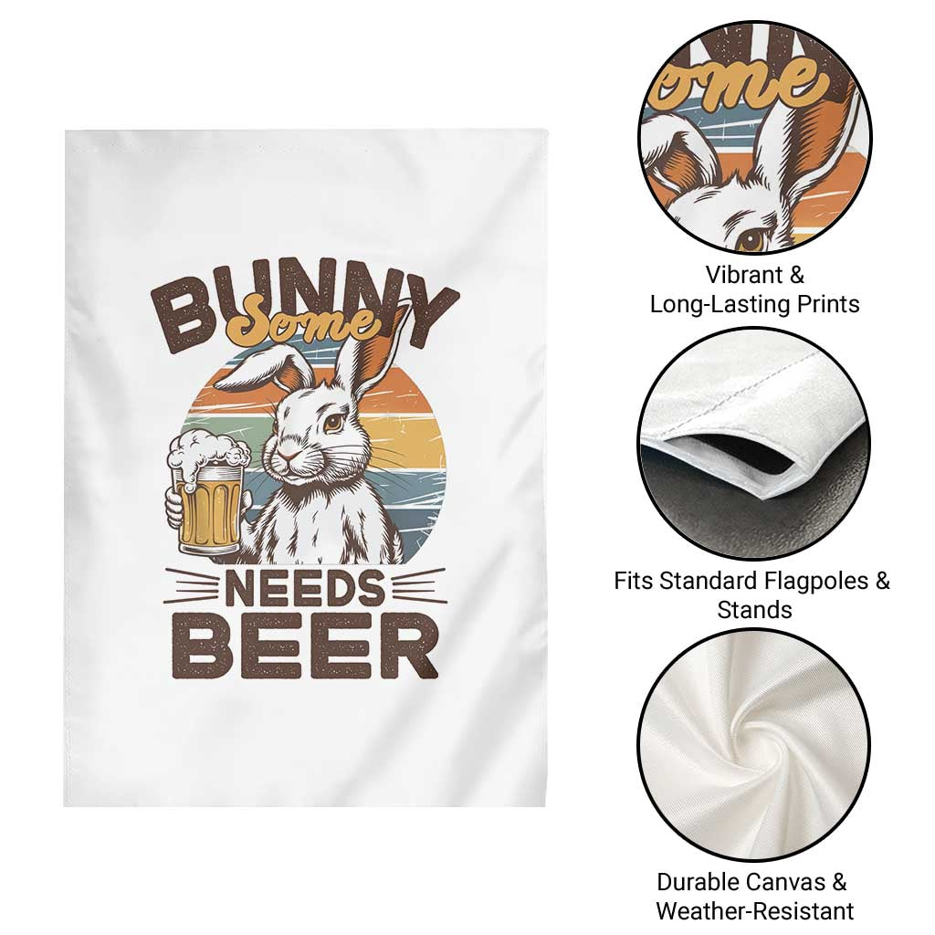Some Bunny Needs Beer Funny Easter Drinking Humor Garden Flag Retro Rabbit Beer Lover Gift TS02 Print Your Wear