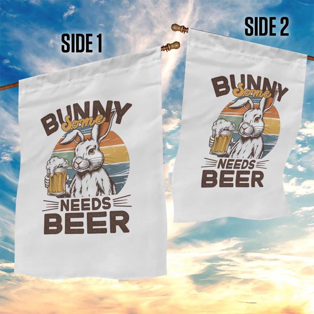 Some Bunny Needs Beer Funny Easter Drinking Humor Garden Flag Retro Rabbit Beer Lover Gift TS02 Print Your Wear