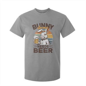 Some Bunny Needs Beer Funny Easter Drinking Humor T Shirt For Kid Retro Rabbit Beer Lover Gift TS02 Sport Gray Print Your Wear