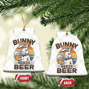 Some Bunny Needs Beer Funny Easter Drinking Humor Ceramic Ornament Retro Rabbit Beer Lover Gift TS02 Print Your Wear
