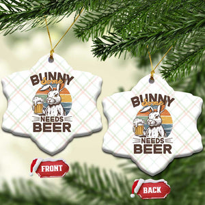 Some Bunny Needs Beer Funny Easter Drinking Humor Ceramic Ornament Retro Rabbit Beer Lover Gift TS02 Print Your Wear