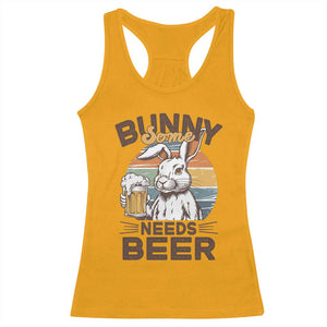 Some Bunny Needs Beer Funny Easter Drinking Humor Racerback Tank Top Retro Rabbit Beer Lover Gift TS02 Gold Print Your Wear