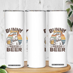 Some Bunny Needs Beer Funny Easter Drinking Humor Skinny Tumbler Retro Rabbit Beer Lover Gift TS02 Print Your Wear