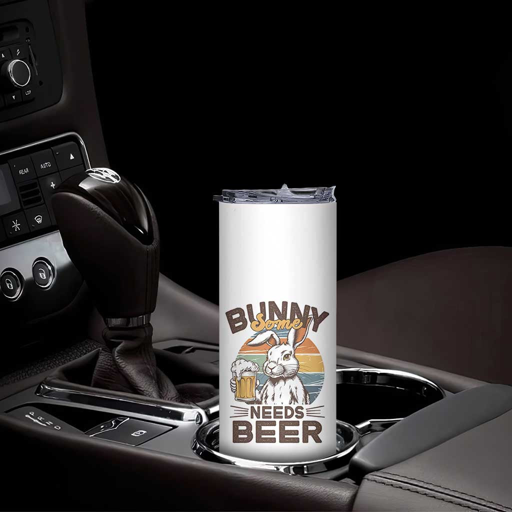 Some Bunny Needs Beer Funny Easter Drinking Humor Skinny Tumbler Retro Rabbit Beer Lover Gift TS02 Print Your Wear