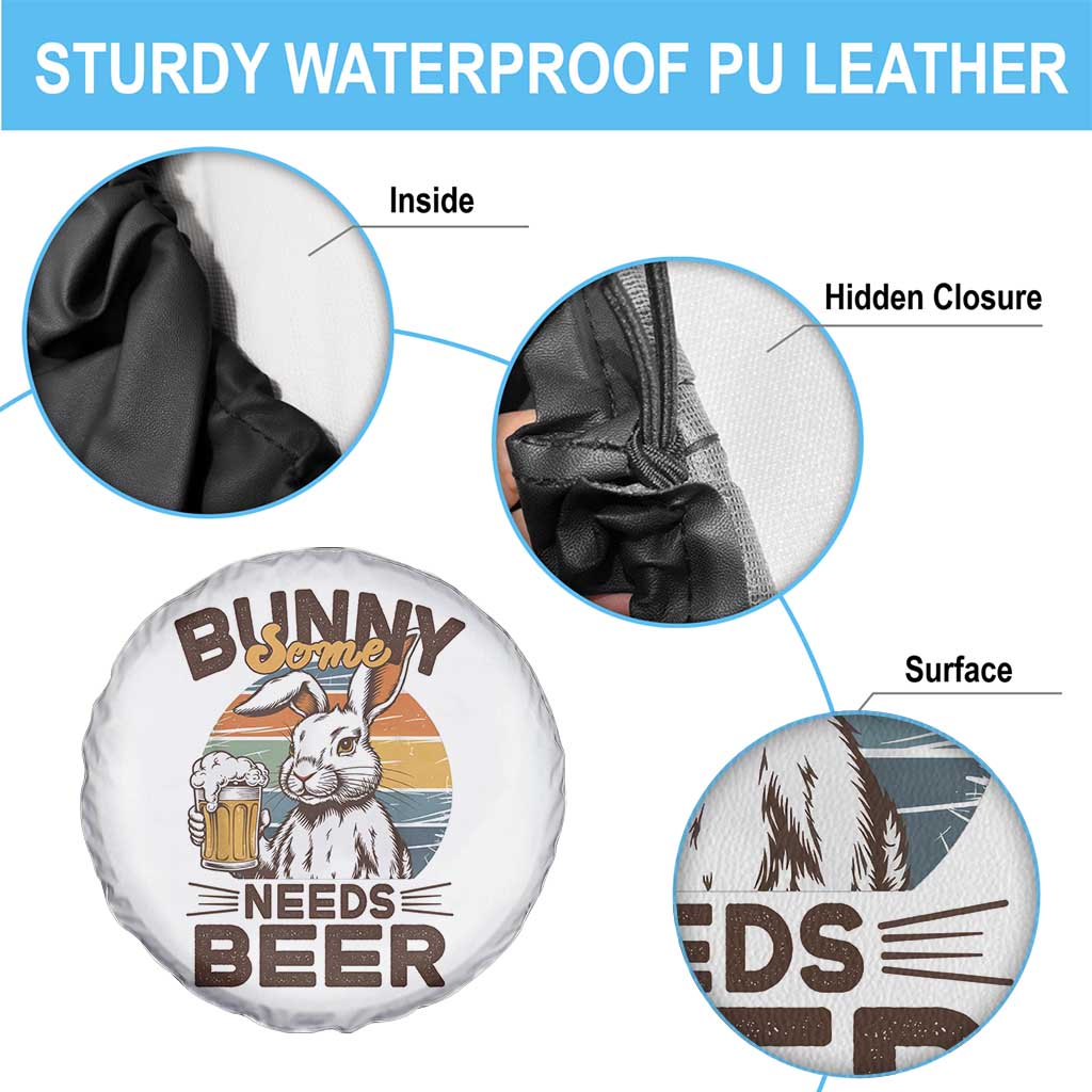 Some Bunny Needs Beer Funny Easter Drinking Humor Spare Tire Cover Retro Rabbit Beer Lover Gift TS02 Print Your Wear