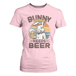 Some Bunny Needs Beer Funny Easter Drinking Humor T Shirt For Women Retro Rabbit Beer Lover Gift TS02 Light Pink Print Your Wear