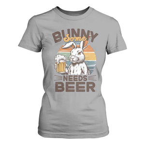 Some Bunny Needs Beer Funny Easter Drinking Humor T Shirt For Women Retro Rabbit Beer Lover Gift TS02 Sport Gray Print Your Wear