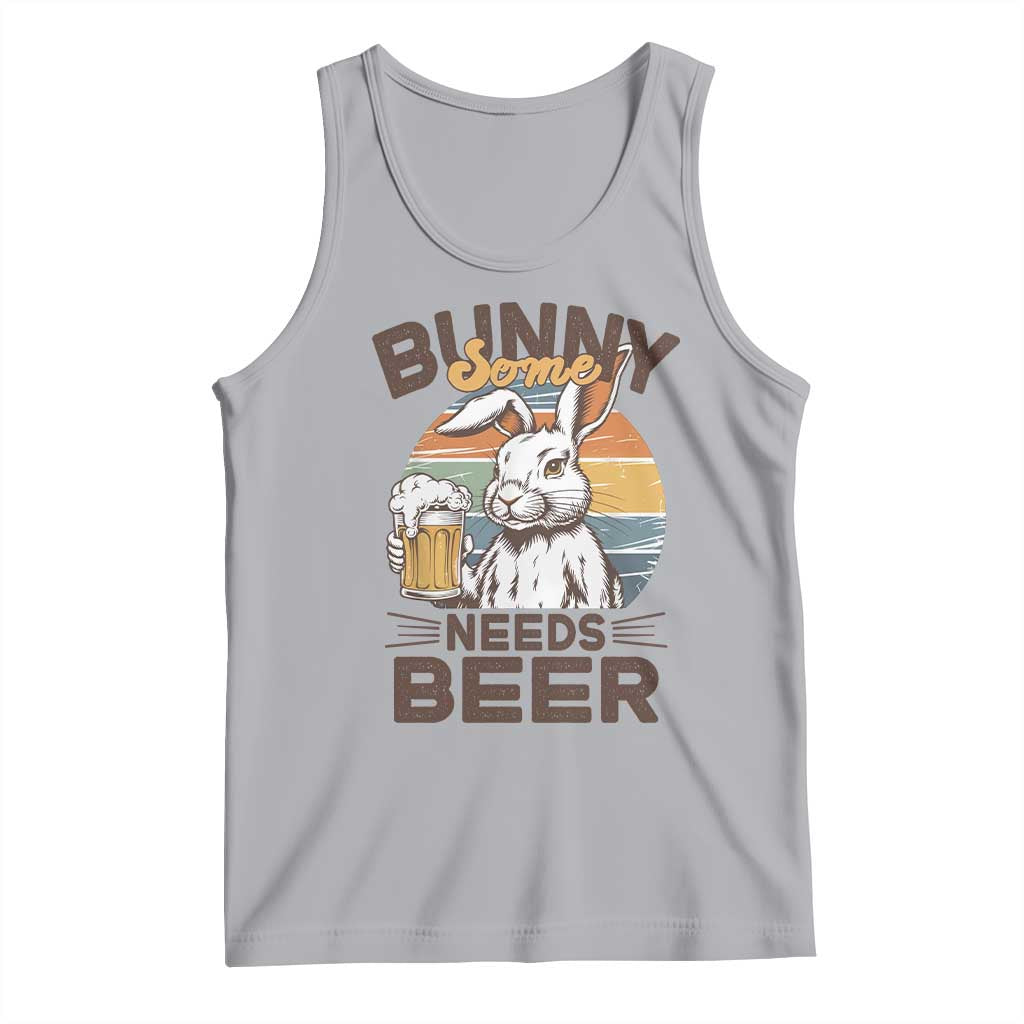 Some Bunny Needs Beer Funny Easter Drinking Humor Tank Top Retro Rabbit Beer Lover Gift TS02 Athletic Heather Print Your Wear
