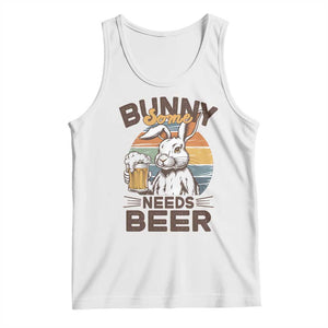 Some Bunny Needs Beer Funny Easter Drinking Humor Tank Top Retro Rabbit Beer Lover Gift TS02 White Print Your Wear
