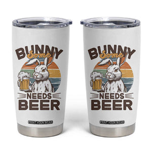 Some Bunny Needs Beer Funny Easter Drinking Humor Tumbler Cup Retro Rabbit Beer Lover Gift TS02 White Print Your Wear