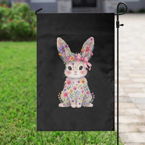 Cute Floral Easter Bunny Graphic Garden Flag Adorable Spring Rabbit with Flowers Pastel Aesthetic Gift TS02 Print Your Wear