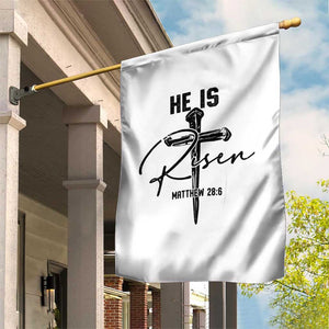 He Is Risen Matthew 28:6 Christian Easter Garden Flag Nail Cross Faith Religious Inspirational Gift TS02 Print Your Wear
