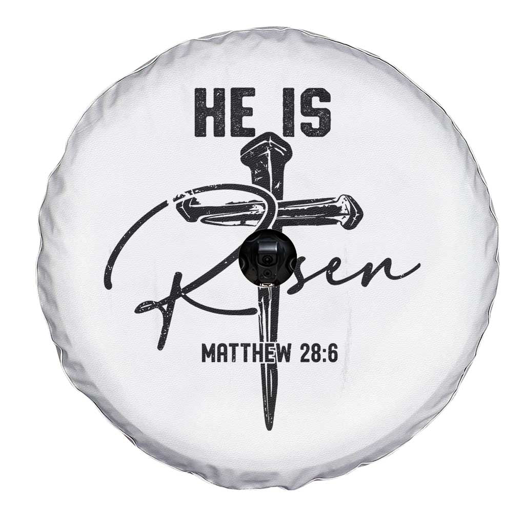 He Is Risen Matthew 28:6 Christian Easter Spare Tire Cover Nail Cross Faith Religious Inspirational Gift TS02 Print Your Wear