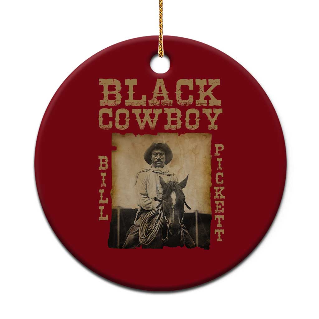 Bill Pickett Ceramic Ornament Black Cowboy Western Legend Vintage TS02 1pc Red Print Your Wear