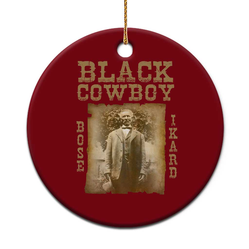Bose Ikard Ceramic Ornament Black Cowboy Western Legend Vintage TS02 1pc Red Print Your Wear
