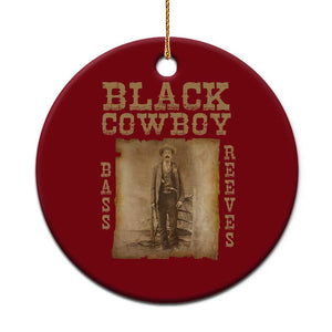 Bass Reeves Ceramic Ornament Black Cowboy Western Legend Vintage TS02 1pc Red Print Your Wear