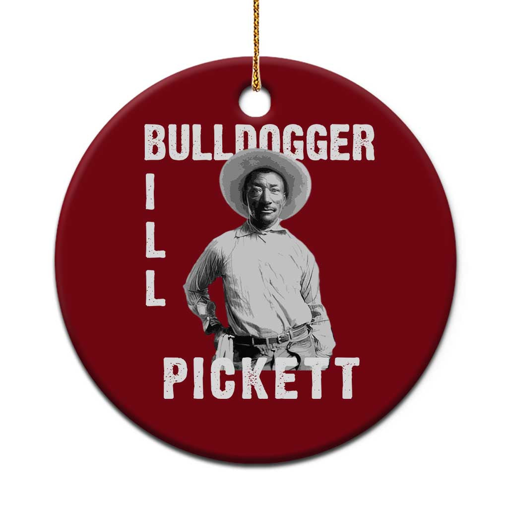 Bill Pickett Ceramic Ornament Bulldogger Black Cowboy Western Legend Vintage TS02 1pc Red Print Your Wear