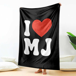 I Heart MJ Classic Graphic Tribute Throw Blanket Love Pop Legend Iconic Culture Music Fan Favor TS02 Print Your Wear