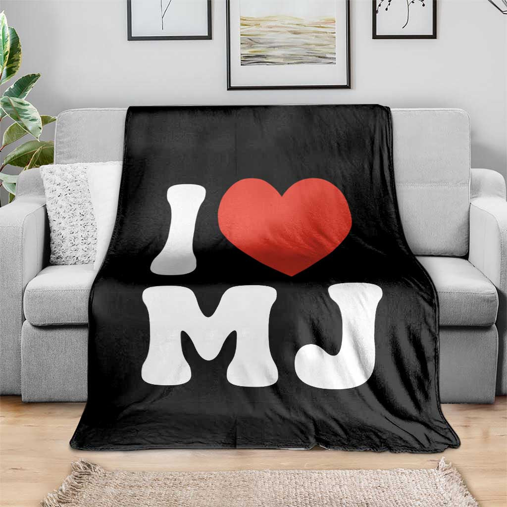 I Heart MJ Classic Graphic Tribute Throw Blanket Love Pop Legend Iconic Culture Music Fan Favor TS02 Print Your Wear