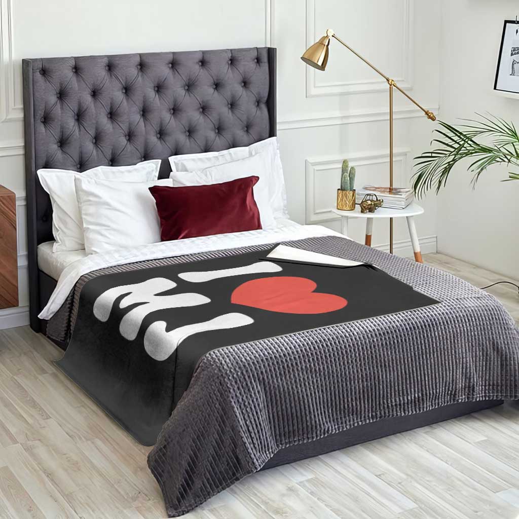 I Heart MJ Classic Graphic Tribute Throw Blanket Love Pop Legend Iconic Culture Music Fan Favor TS02 Print Your Wear