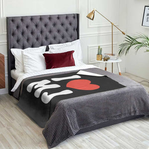 I Heart MJ Classic Graphic Tribute Throw Blanket Love Pop Legend Iconic Culture Music Fan Favor TS02 Print Your Wear