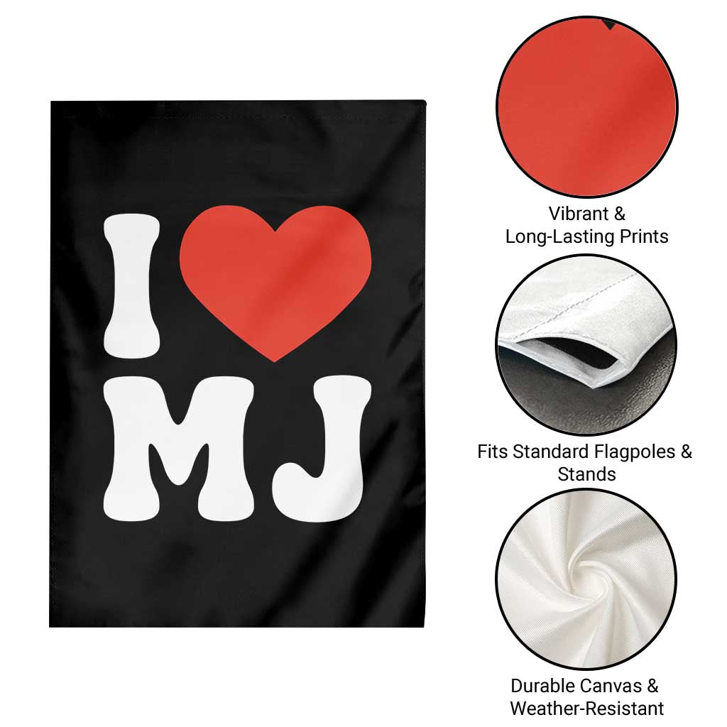 I Heart MJ Classic Graphic Tribute Garden Flag Love Pop Legend Iconic Culture Music Fan Favor TS02 Print Your Wear