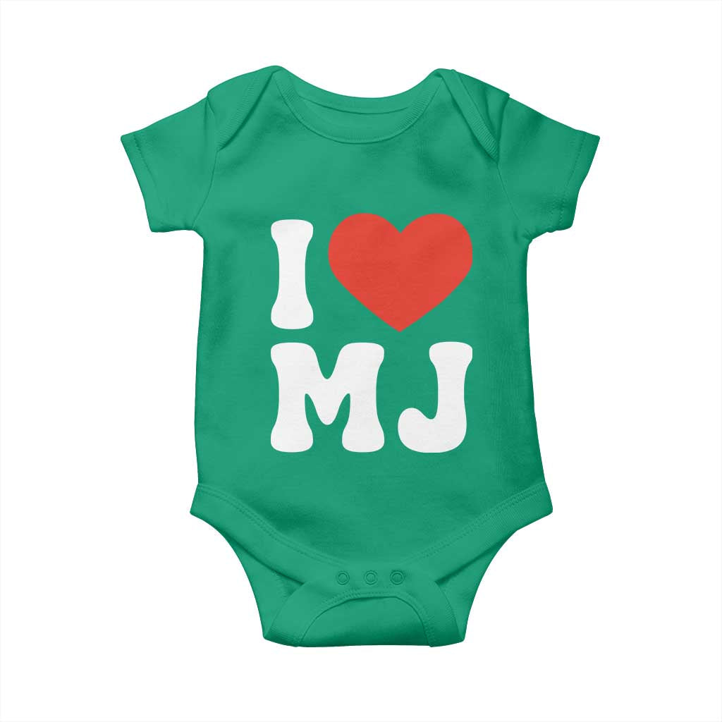 I Heart MJ Classic Graphic Tribute Baby Onesie Love Pop Legend Iconic Culture Music Fan Favor TS02 Irish Green Print Your Wear