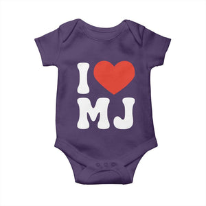 I Heart MJ Classic Graphic Tribute Baby Onesie Love Pop Legend Iconic Culture Music Fan Favor TS02 Purple Print Your Wear