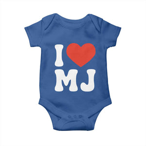 I Heart MJ Classic Graphic Tribute Baby Onesie Love Pop Legend Iconic Culture Music Fan Favor TS02 Royal Blue Print Your Wear