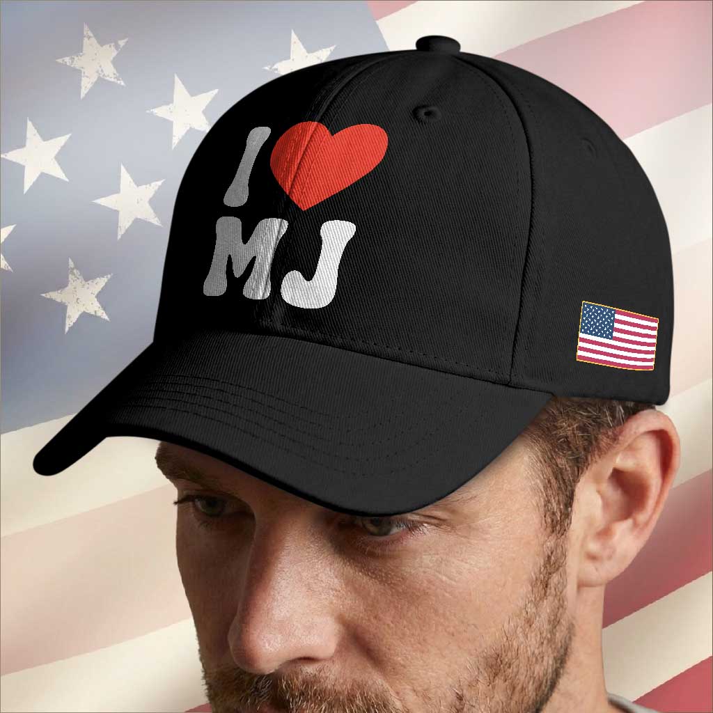 I Heart MJ Classic Graphic Tribute Baseball Cap Love Pop Legend Iconic Culture Music Fan Favor TS02 Print Your Wear
