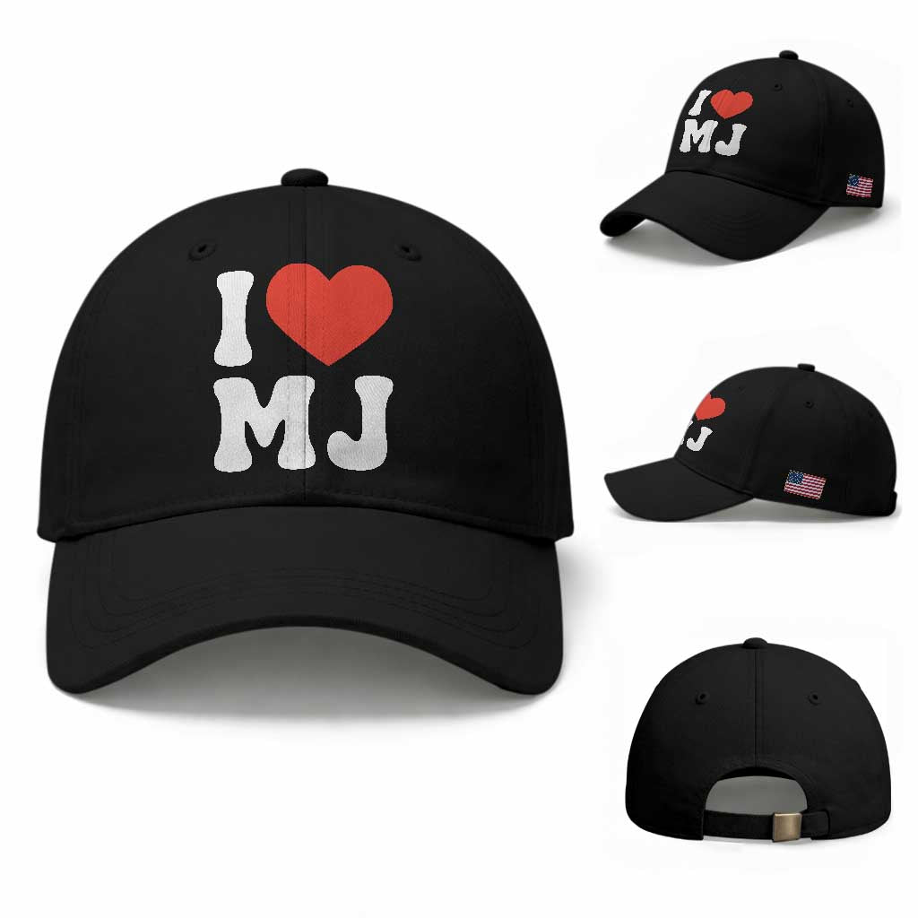 I Heart MJ Classic Graphic Tribute Baseball Cap Love Pop Legend Iconic Culture Music Fan Favor TS02 Baseball Cap Universal Fit Black Print Your Wear