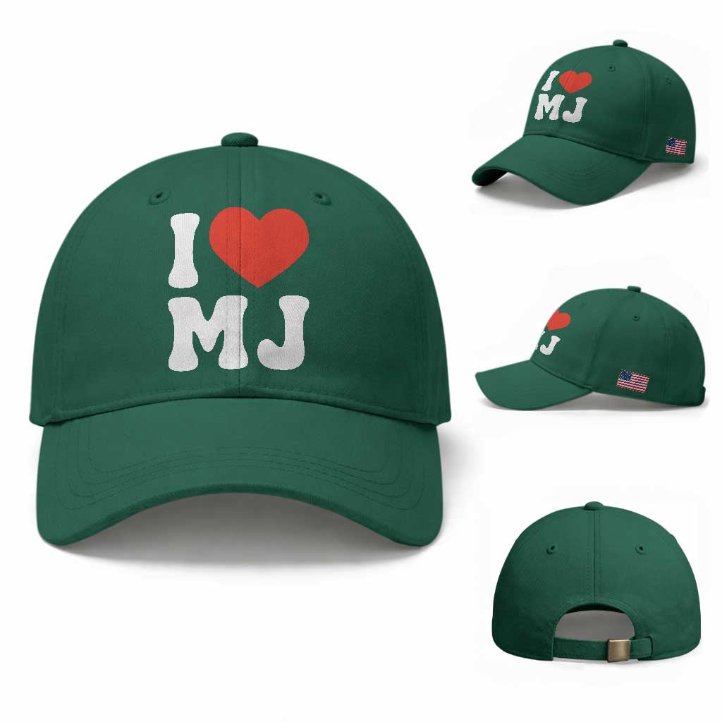 I Heart MJ Classic Graphic Tribute Baseball Cap Love Pop Legend Iconic Culture Music Fan Favor TS02 Baseball Cap Universal Fit Irish Green Print Your Wear