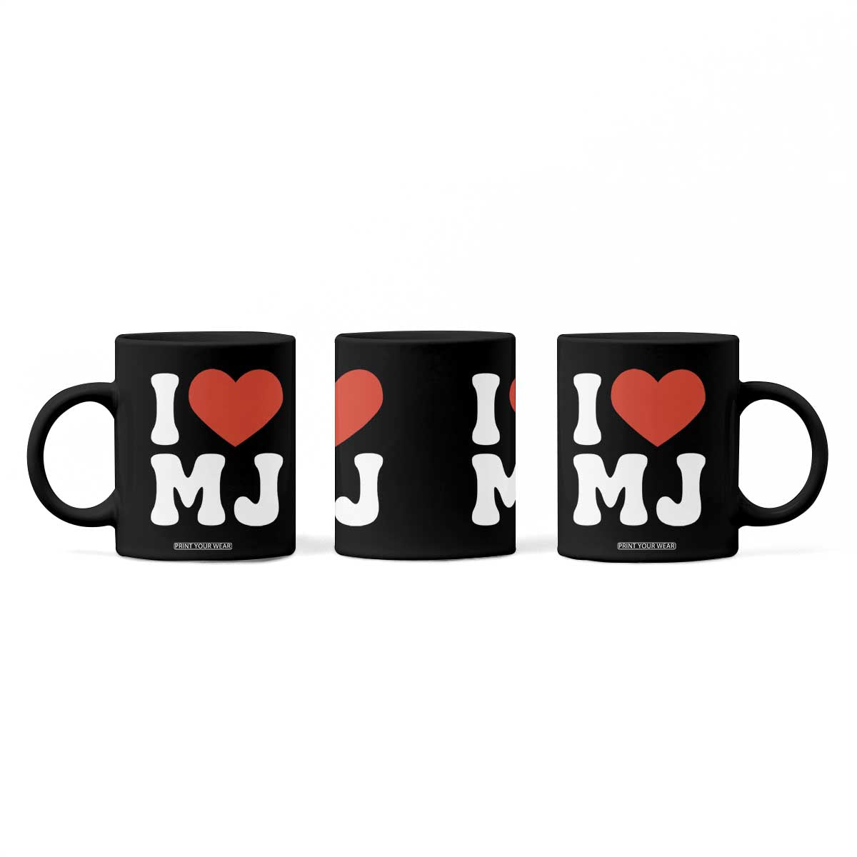 I Heart MJ Classic Graphic Tribute Coffee Mug Love Pop Legend Iconic Culture Music Fan Favor TS02 Print Your Wear