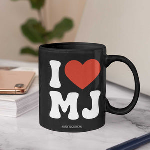I Heart MJ Classic Graphic Tribute Coffee Mug Love Pop Legend Iconic Culture Music Fan Favor TS02 Print Your Wear