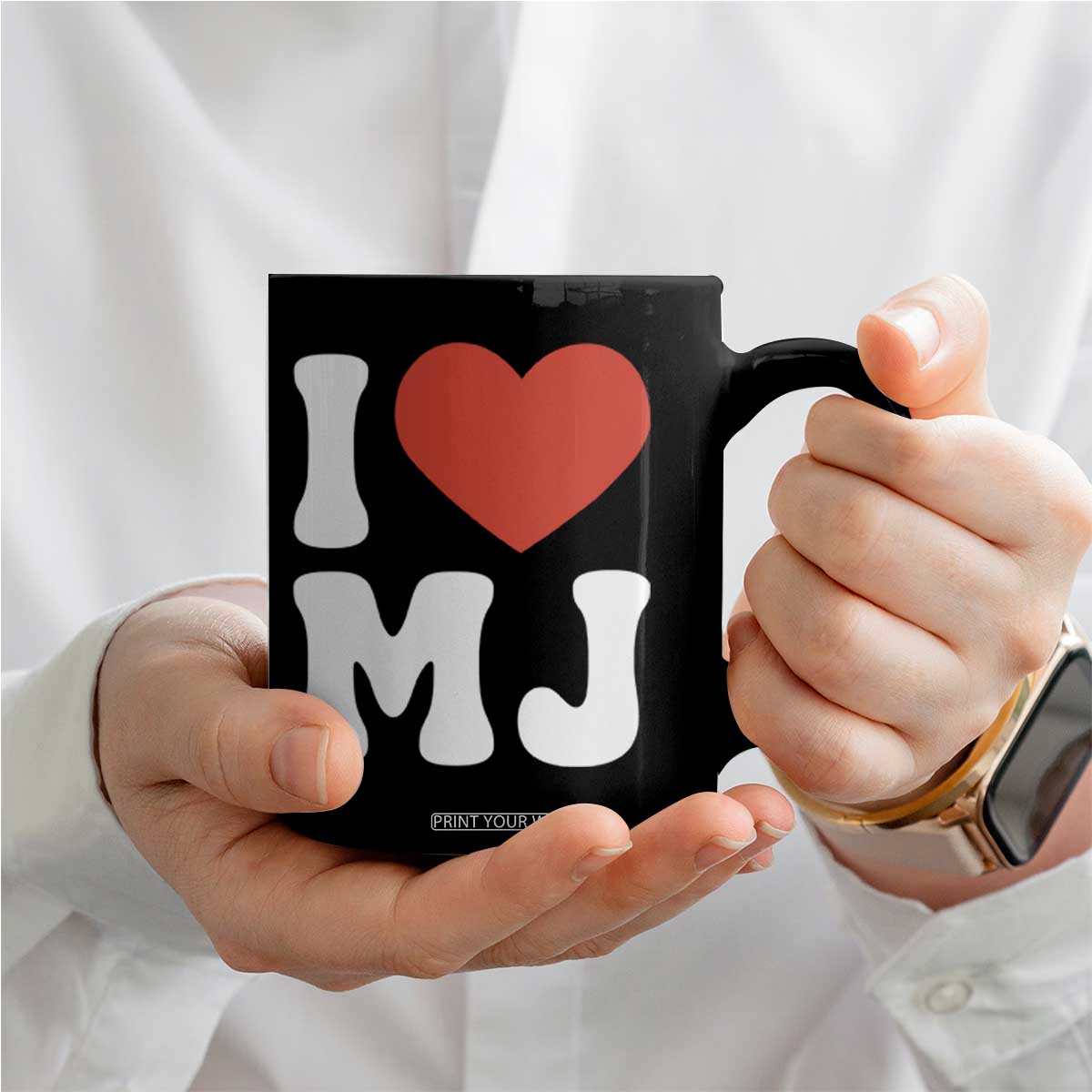 I Heart MJ Classic Graphic Tribute Coffee Mug Love Pop Legend Iconic Culture Music Fan Favor TS02 Print Your Wear