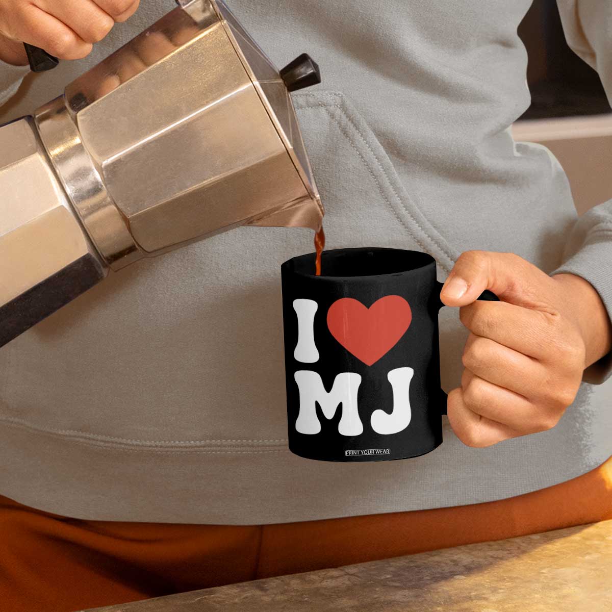 I Heart MJ Classic Graphic Tribute Coffee Mug Love Pop Legend Iconic Culture Music Fan Favor TS02 Print Your Wear