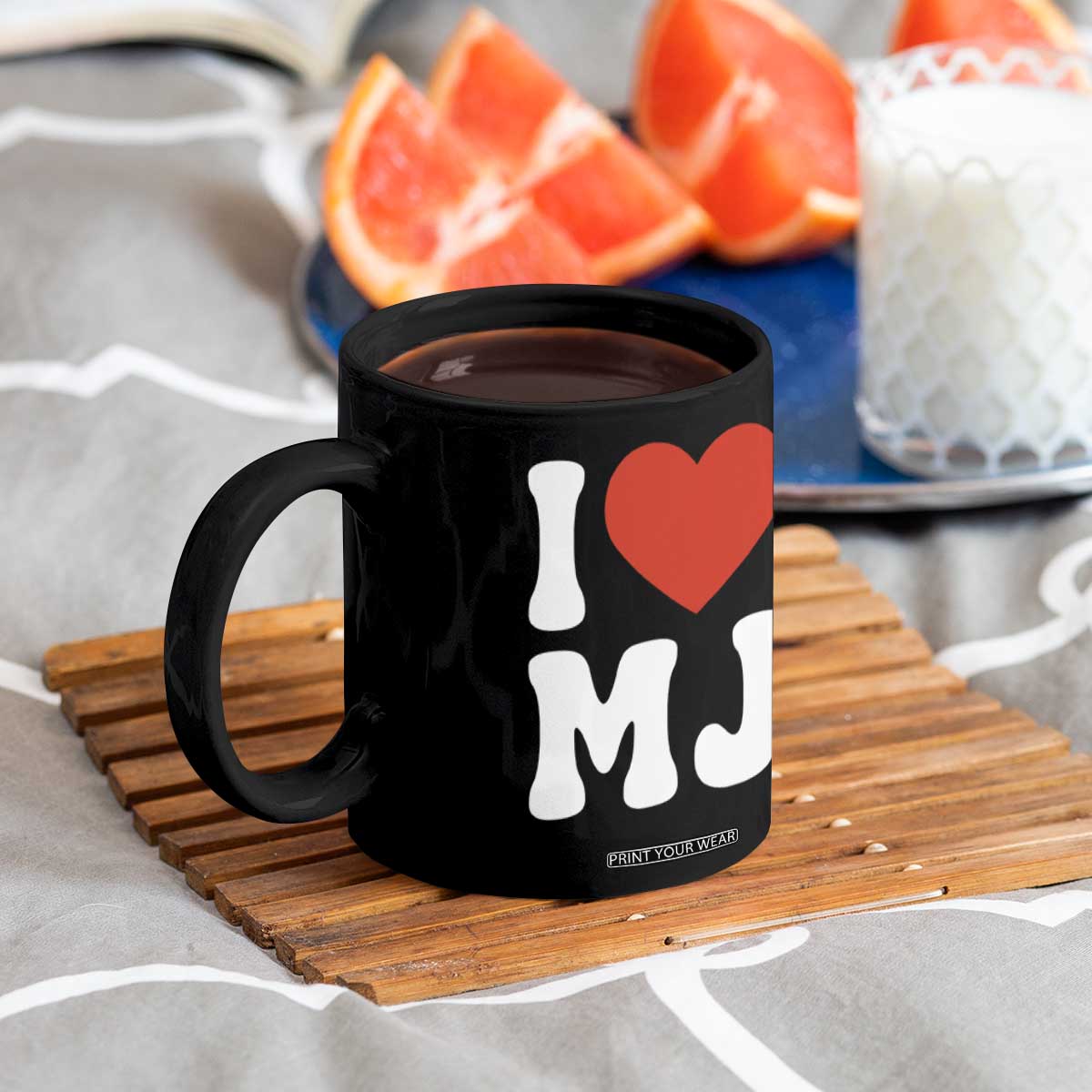 I Heart MJ Classic Graphic Tribute Coffee Mug Love Pop Legend Iconic Culture Music Fan Favor TS02 Print Your Wear