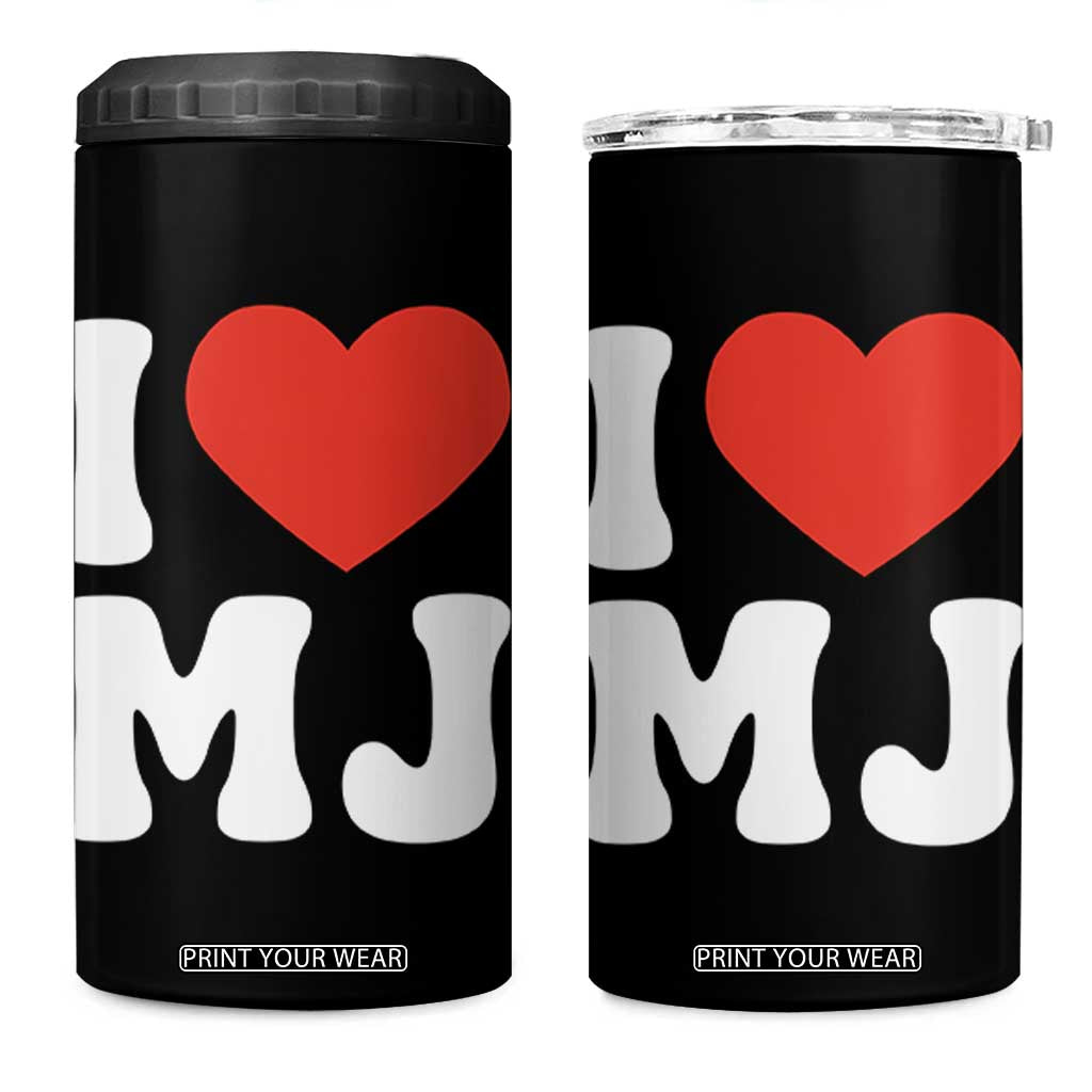 I Heart MJ Classic Graphic Tribute 4 in 1 Can Cooler Tumbler Love Pop Legend Iconic Culture Music Fan Favor TS02 One Size: 16 oz Black Print Your Wear