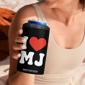 I Heart MJ Classic Graphic Tribute 4 in 1 Can Cooler Tumbler Love Pop Legend Iconic Culture Music Fan Favor TS02 Print Your Wear