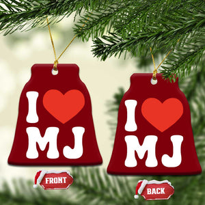 I Heart MJ Classic Graphic Tribute Ceramic Ornament Love Pop Legend Iconic Culture Music Fan Favor TS02 Print Your Wear