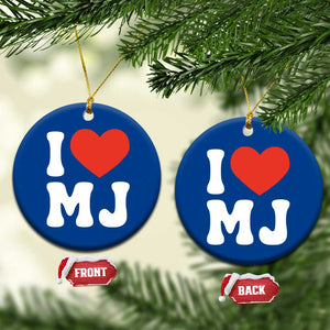 I Heart MJ Classic Graphic Tribute Ceramic Ornament Love Pop Legend Iconic Culture Music Fan Favor TS02 1pc Blue Print Your Wear