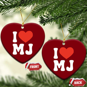 I Heart MJ Classic Graphic Tribute Ceramic Ornament Love Pop Legend Iconic Culture Music Fan Favor TS02 Print Your Wear